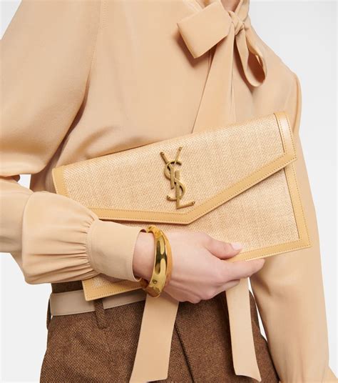 saint laurent raffia bag|saint laurent raffia clutch bag.